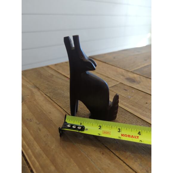 VTG Ironwood Hand Carved Howling Coyote Wolf Figurine Southwest Decor - Picture 5 of 6